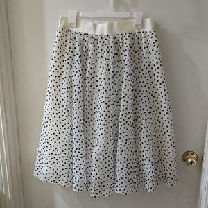 Target Black and White A-Line Heart Midi Skirt
